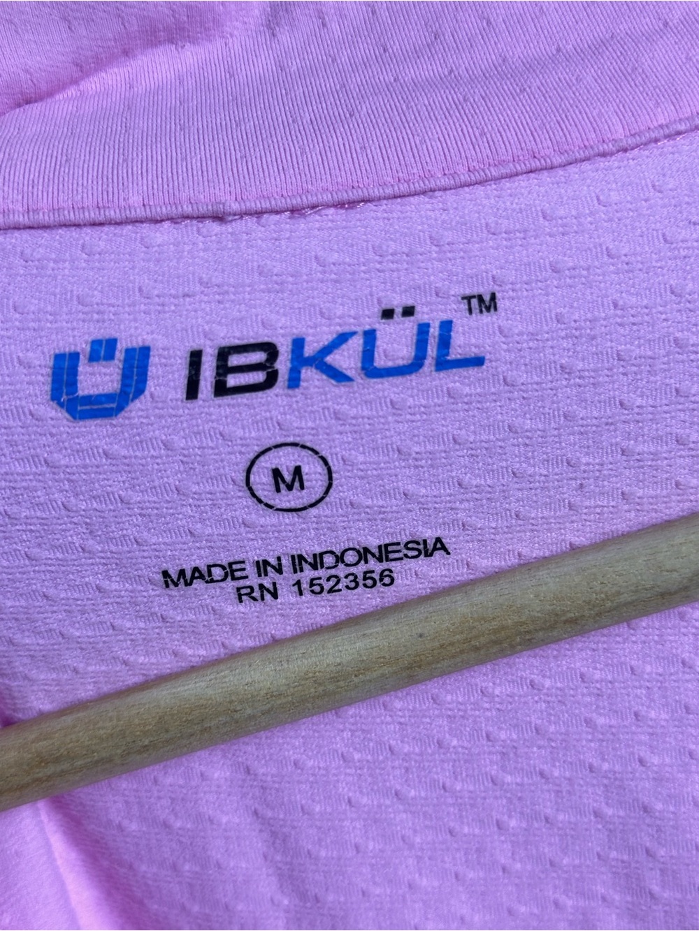 IBKUL Womens Long Sleeve Mock Solid Top in Candy Pink Outdoors UPF 50+ - Picture 7 of 9
